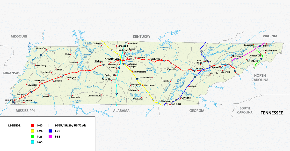 Major Tennessee Valley Highway